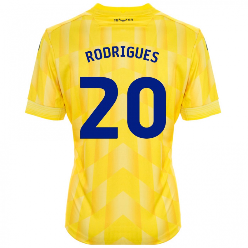 Niño Camiseta Rúben Rodrigues #20 Amarillo 1ª Equipación 2024/25 La Camisa Perú