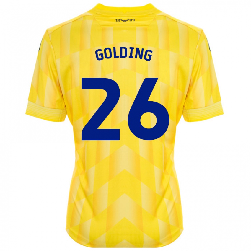 Niño Camiseta James Golding #26 Amarillo 1ª Equipación 2024/25 La Camisa Perú