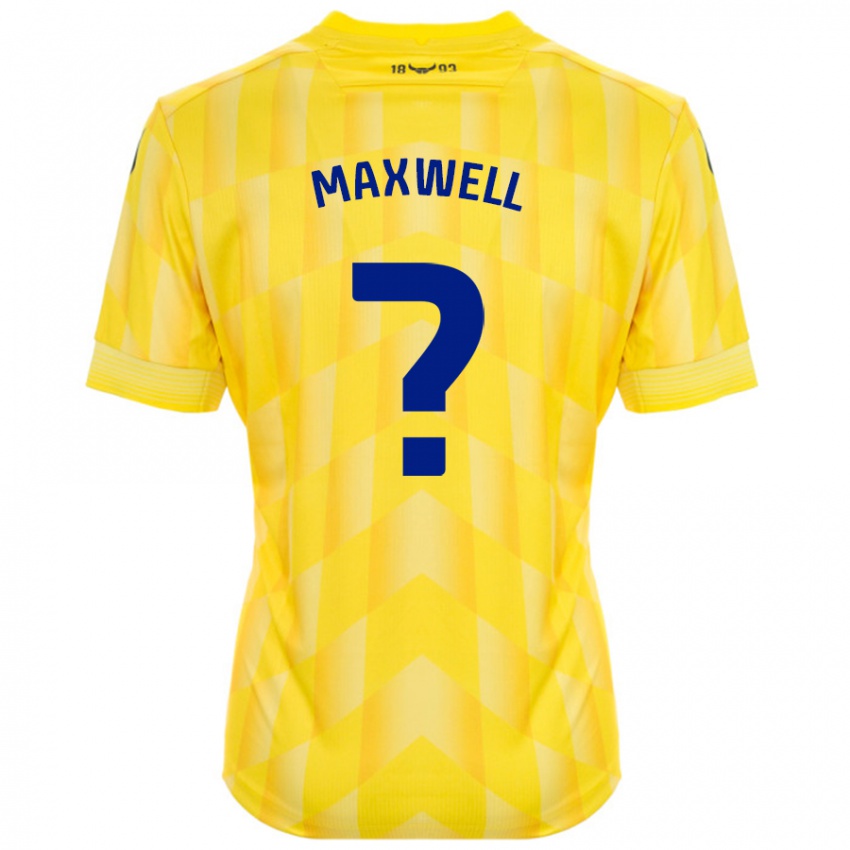 Niño Camiseta Rashane Maxwell #0 Amarillo 1ª Equipación 2024/25 La Camisa Perú