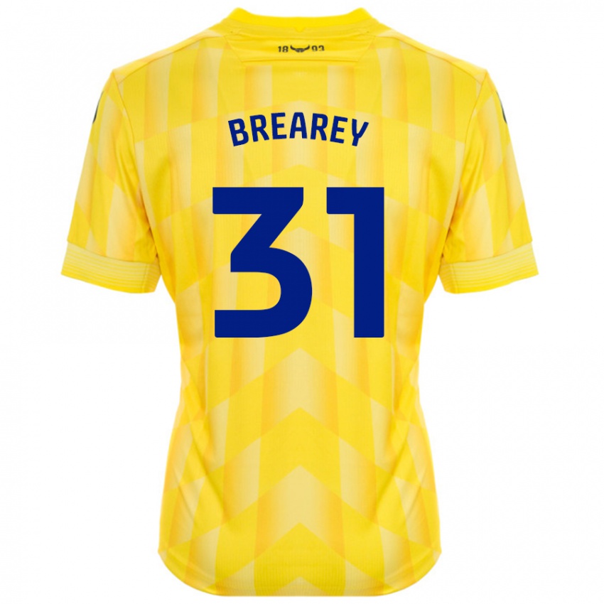 Niño Camiseta Eddie Brearey #31 Amarillo 1ª Equipación 2024/25 La Camisa Perú