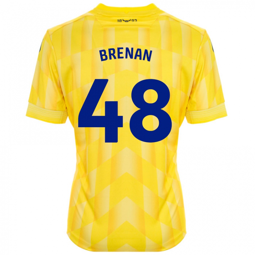 Niño Camiseta Tobias Brenan #48 Amarillo 1ª Equipación 2024/25 La Camisa Perú