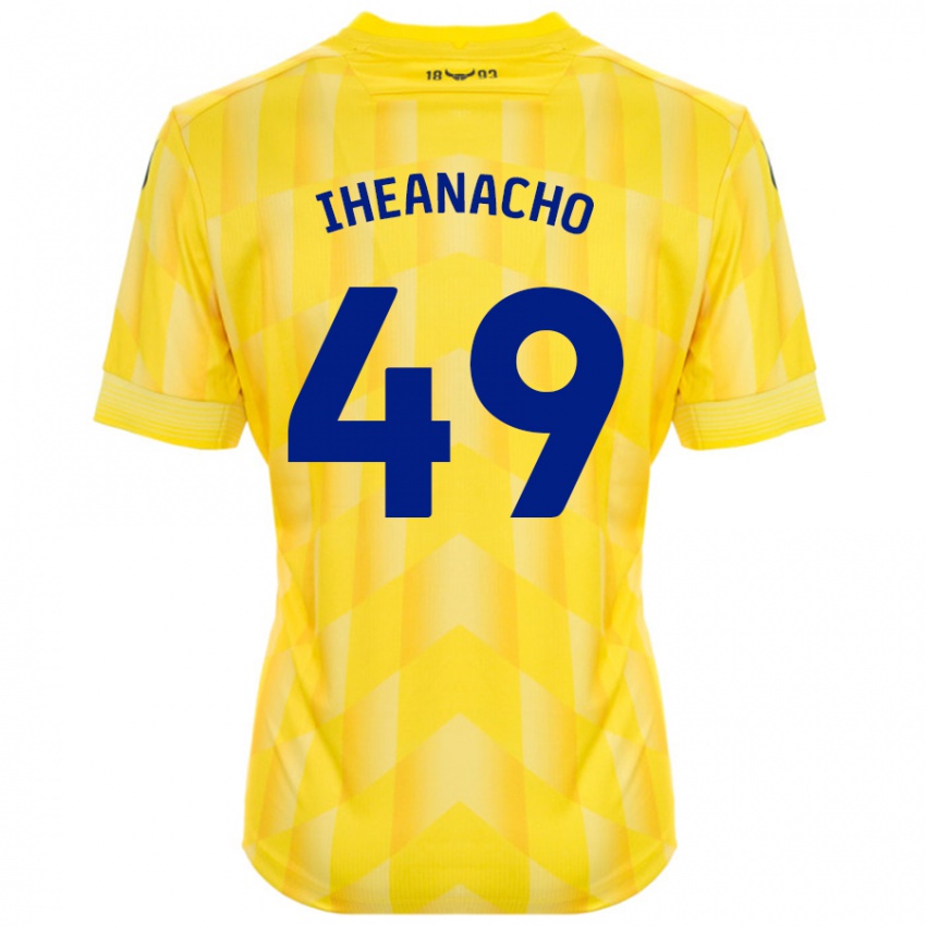 Niño Camiseta Josh Iheanacho #49 Amarillo 1ª Equipación 2024/25 La Camisa Perú