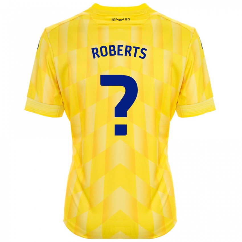 Niño Camiseta Amber Roberts #0 Amarillo 1ª Equipación 2024/25 La Camisa Perú