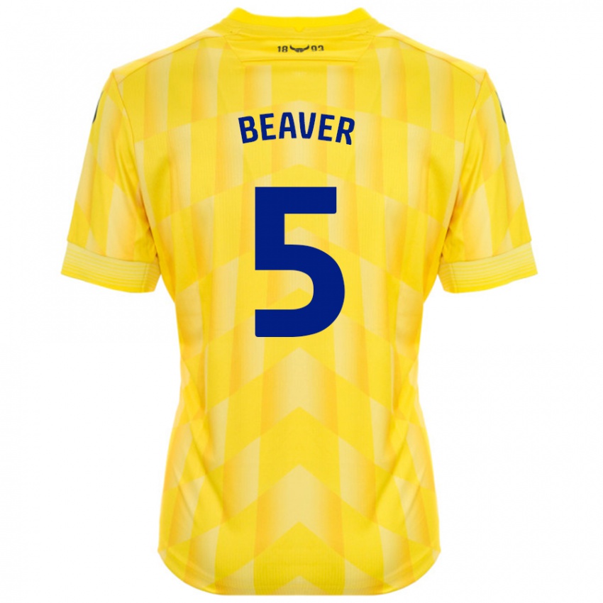 Niño Camiseta Catherine Beaver #5 Amarillo 1ª Equipación 2024/25 La Camisa Perú