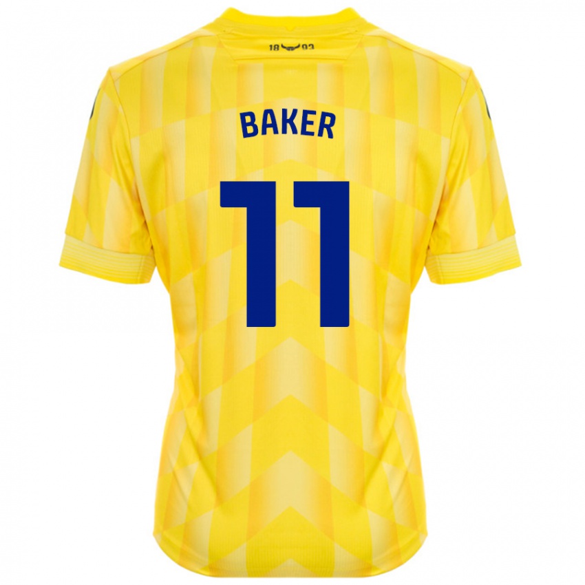 Niño Camiseta Sophie Baker #11 Amarillo 1ª Equipación 2024/25 La Camisa Perú