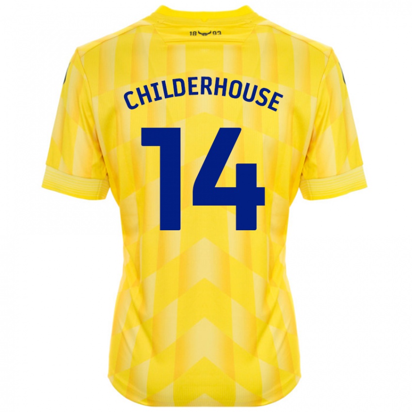 Niño Camiseta Molly Childerhouse #14 Amarillo 1ª Equipación 2024/25 La Camisa Perú