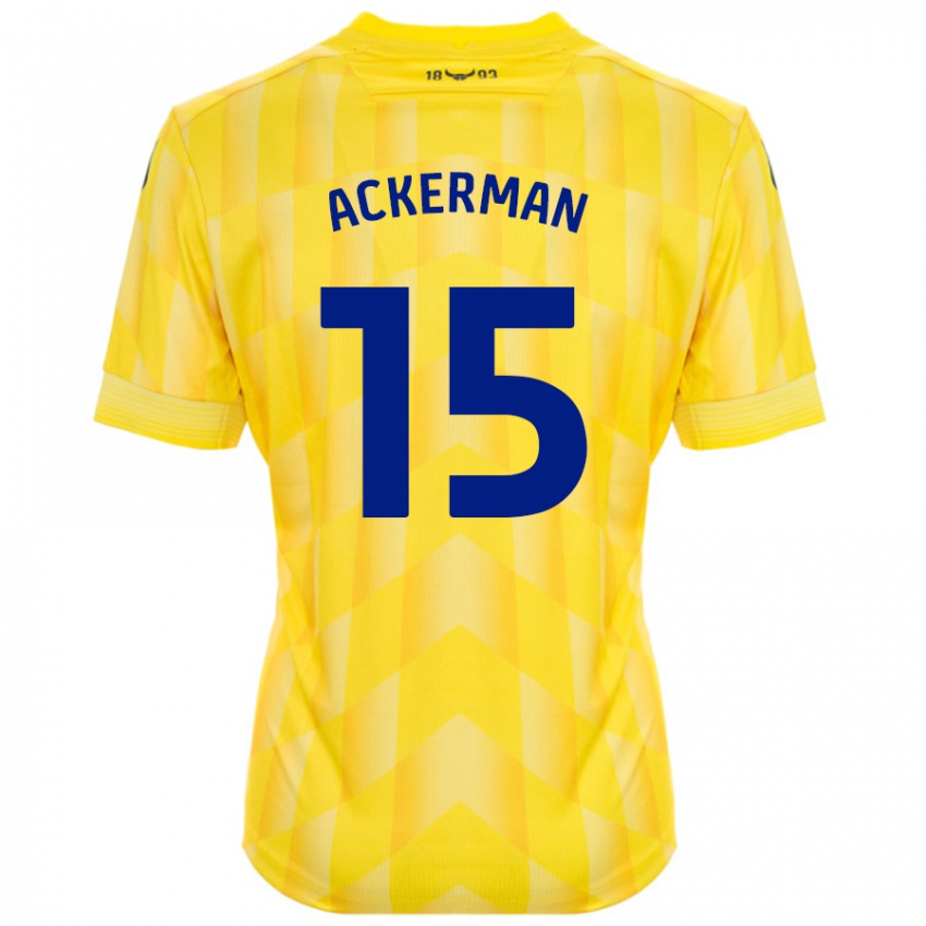 Niño Camiseta Daisy Ackerman #15 Amarillo 1ª Equipación 2024/25 La Camisa Perú