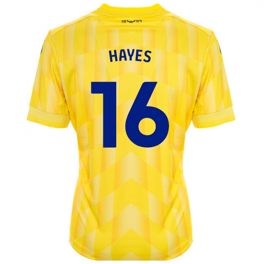 Niño Camiseta Georgia Hayes #16 Amarillo 1ª Equipación 2024/25 La Camisa Perú