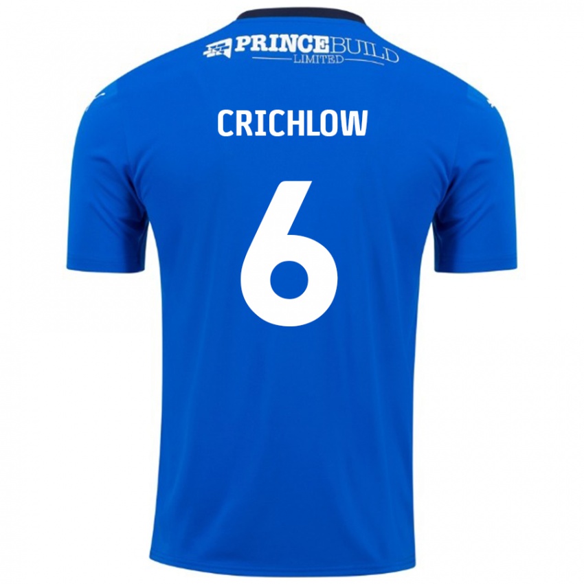 Niño Camiseta Romoney Crichlow #6 Azul Blanco 1ª Equipación 2024/25 La Camisa Perú