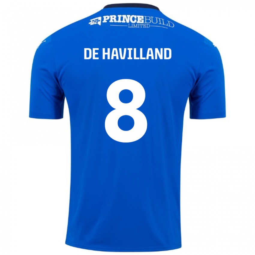 Niño Camiseta Ryan De Havilland #8 Azul Blanco 1ª Equipación 2024/25 La Camisa Perú