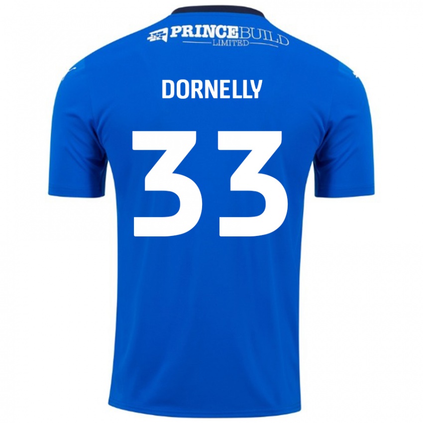 Niño Camiseta James Dornelly #33 Azul Blanco 1ª Equipación 2024/25 La Camisa Perú