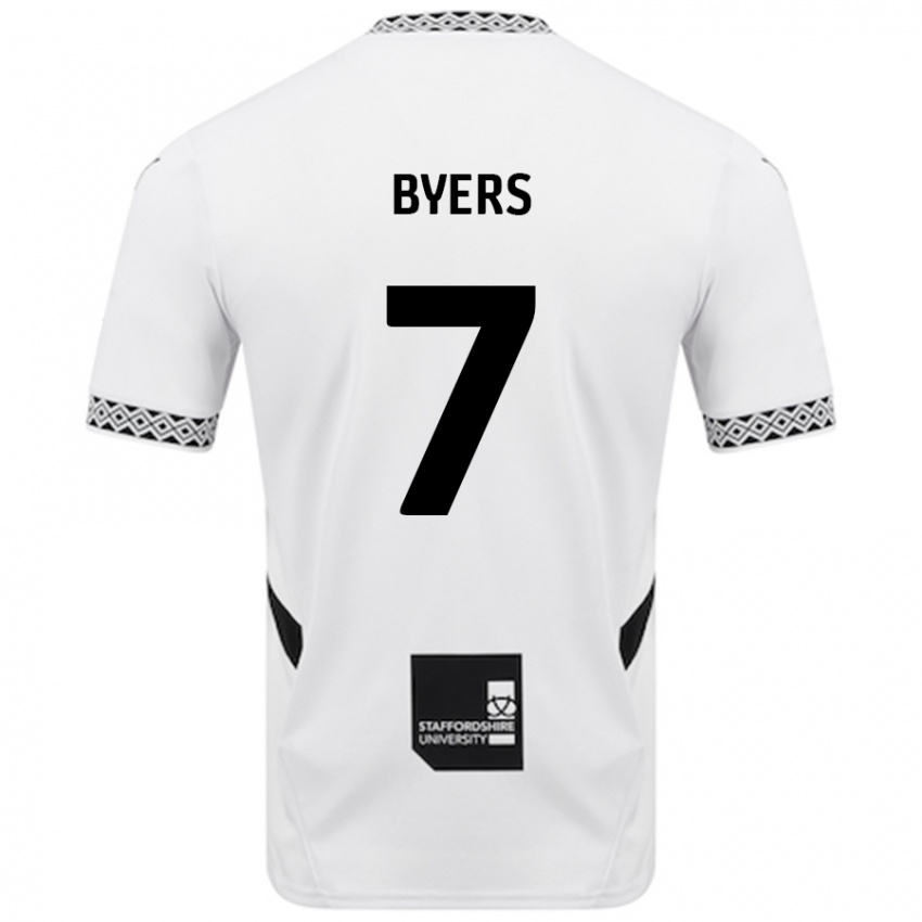 Niño Camiseta George Byers #7 Blanco 1ª Equipación 2024/25 La Camisa Perú