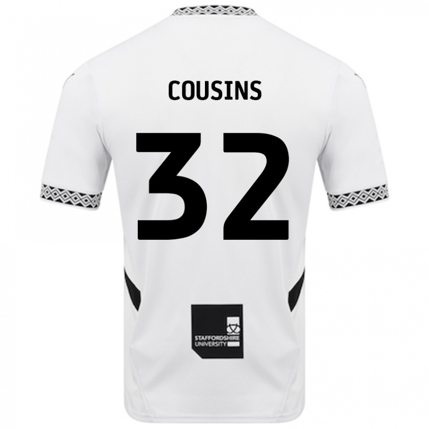 Niño Camiseta Logan Cousins #32 Blanco 1ª Equipación 2024/25 La Camisa Perú