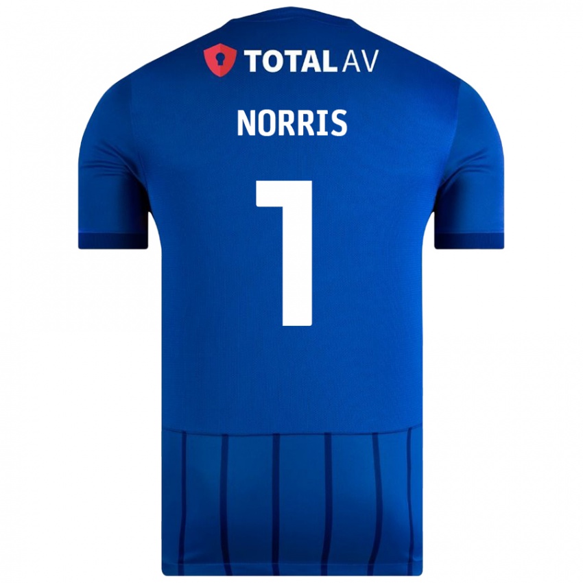 Niño Camiseta Will Norris #1 Azul 1ª Equipación 2024/25 La Camisa Perú