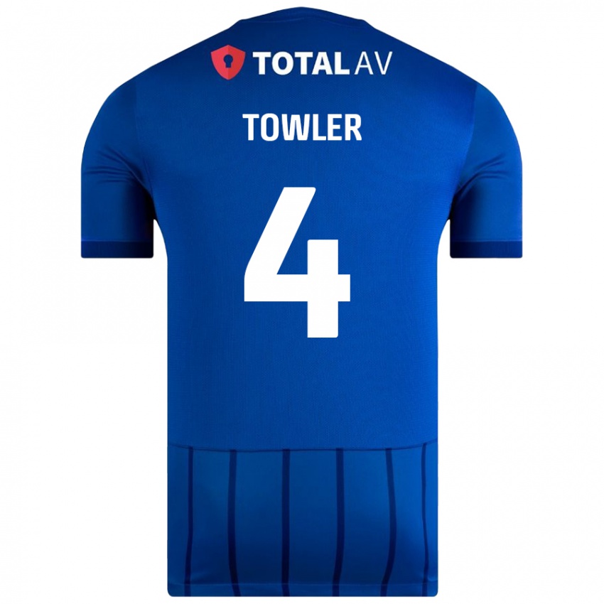 Niño Camiseta Ryley Towler #4 Azul 1ª Equipación 2024/25 La Camisa Perú