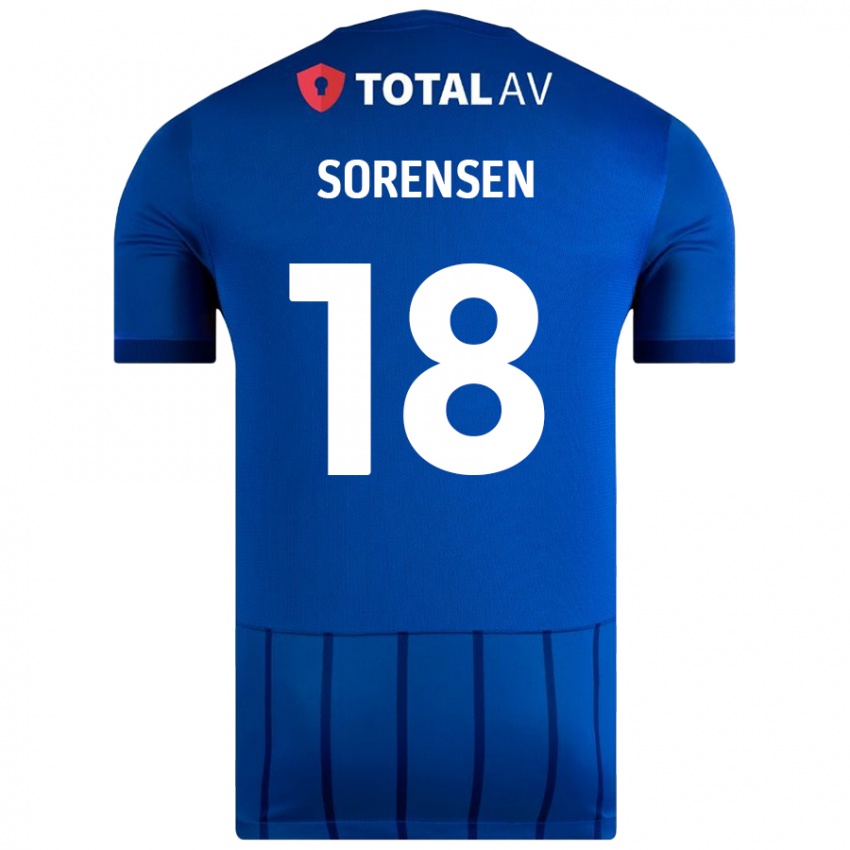 Niño Camiseta Elias Sørensen #18 Azul 1ª Equipación 2024/25 La Camisa Perú