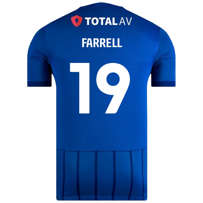 Niño Camiseta Jacob Farrell #19 Azul 1ª Equipación 2024/25 La Camisa Perú