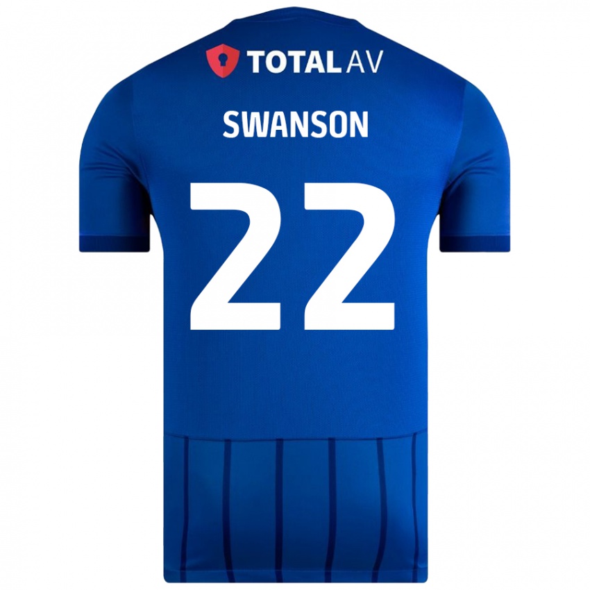 Niño Camiseta Zak Swanson #22 Azul 1ª Equipación 2024/25 La Camisa Perú