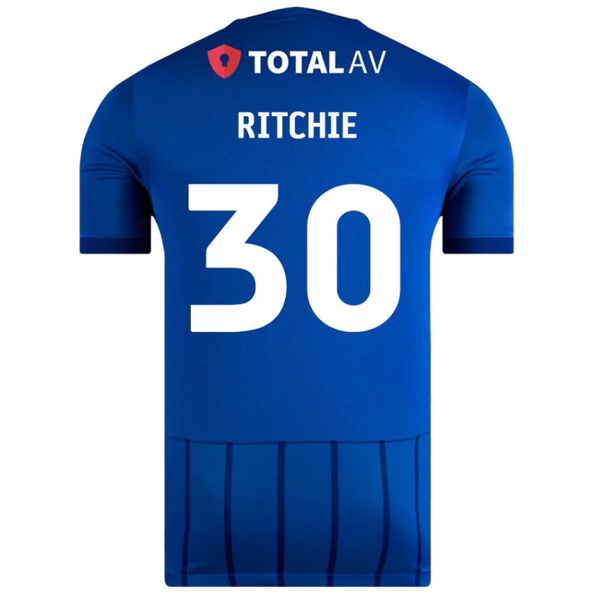 Niño Camiseta Matt Ritchie #30 Azul 1ª Equipación 2024/25 La Camisa Perú