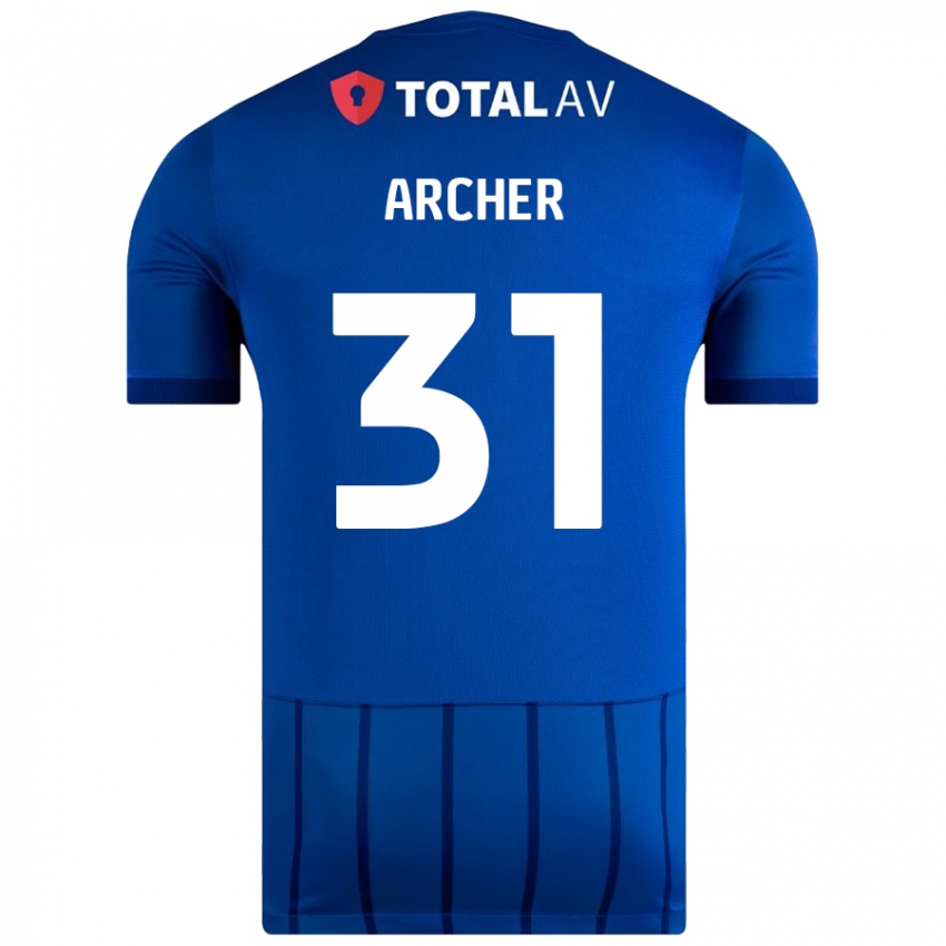 Niño Camiseta Jordan Archer #31 Azul 1ª Equipación 2024/25 La Camisa Perú