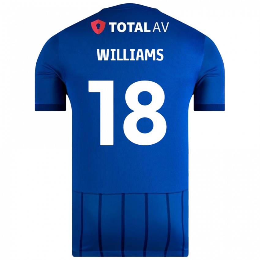 Niño Camiseta Scarlett Williams #18 Azul 1ª Equipación 2024/25 La Camisa Perú