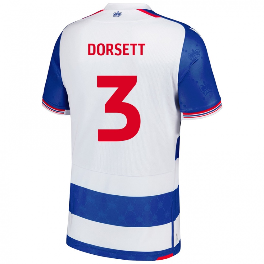 Niño Camiseta Jeriel Dorsett #3 Azul Blanco 1ª Equipación 2024/25 La Camisa Perú