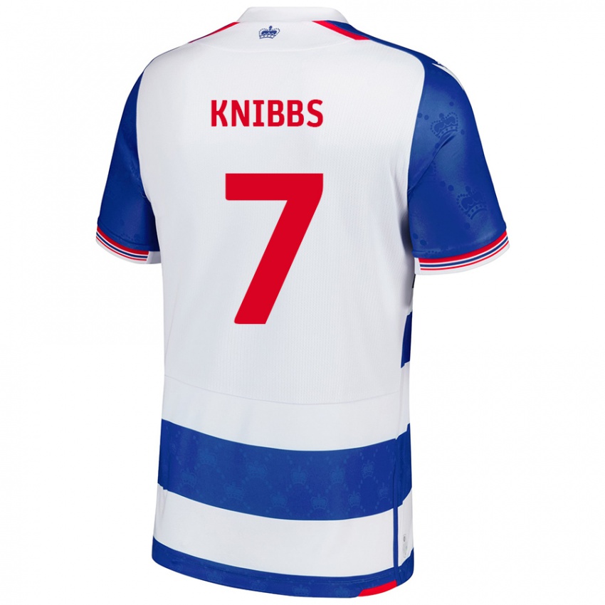 Niño Camiseta Harvey Knibbs #7 Azul Blanco 1ª Equipación 2024/25 La Camisa Perú