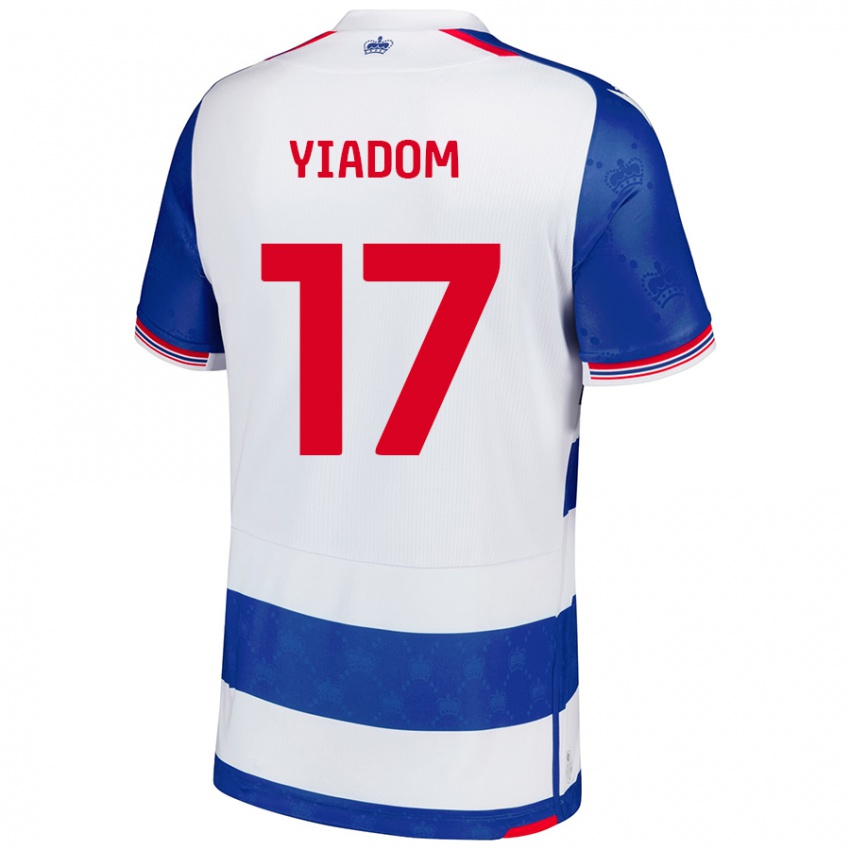 Niño Camiseta Andy Yiadom #17 Azul Blanco 1ª Equipación 2024/25 La Camisa Perú