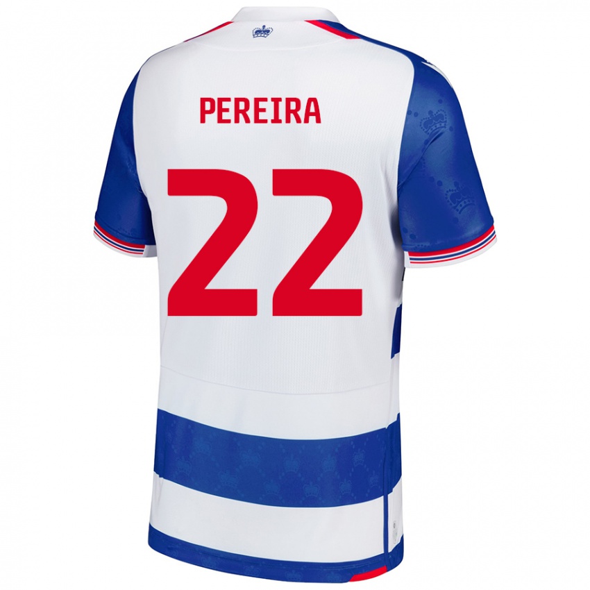 Niño Camiseta Joel Pereira #22 Azul Blanco 1ª Equipación 2024/25 La Camisa Perú