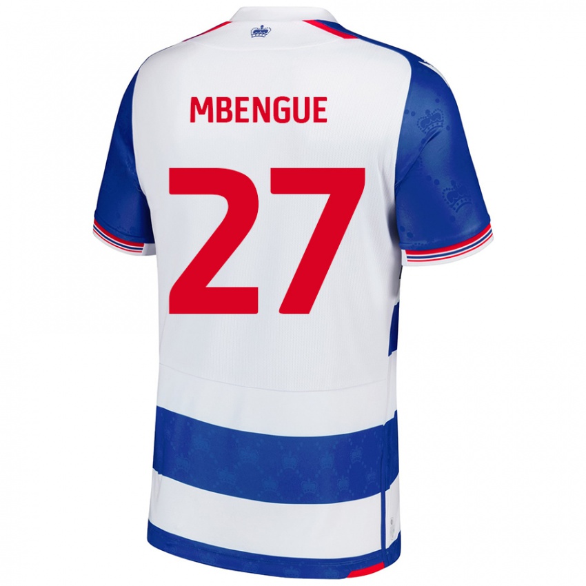 Niño Camiseta Amadou Salif Mbengue #27 Azul Blanco 1ª Equipación 2024/25 La Camisa Perú