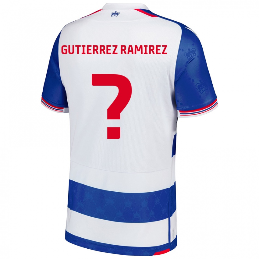 Niño Camiseta William Gutierrez Ramirez #0 Azul Blanco 1ª Equipación 2024/25 La Camisa Perú