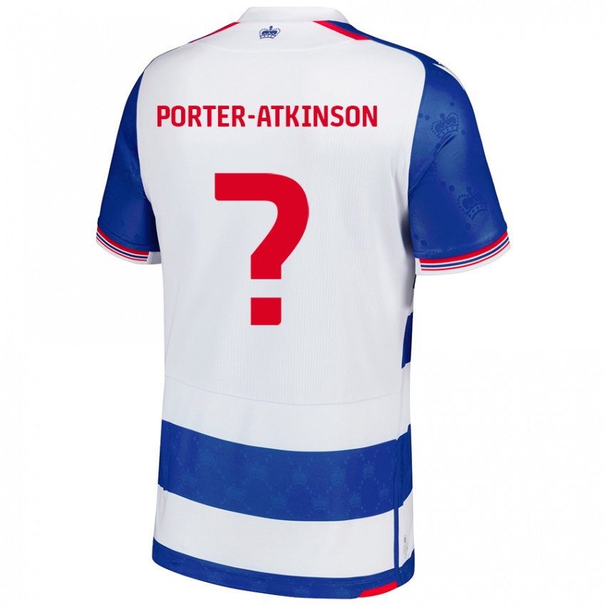 Niño Camiseta Jayden Porter-Atkinson #0 Azul Blanco 1ª Equipación 2024/25 La Camisa Perú