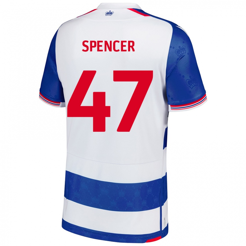 Niño Camiseta Shay Spencer #47 Azul Blanco 1ª Equipación 2024/25 La Camisa Perú