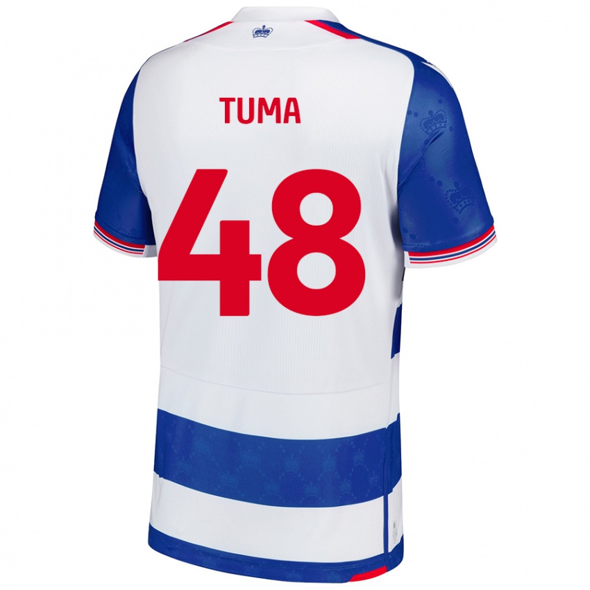 Niño Camiseta Basil Tuma #48 Azul Blanco 1ª Equipación 2024/25 La Camisa Perú