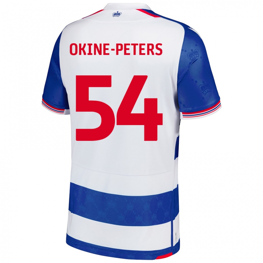 Niño Camiseta Jeremiah Okine-Peters #54 Azul Blanco 1ª Equipación 2024/25 La Camisa Perú