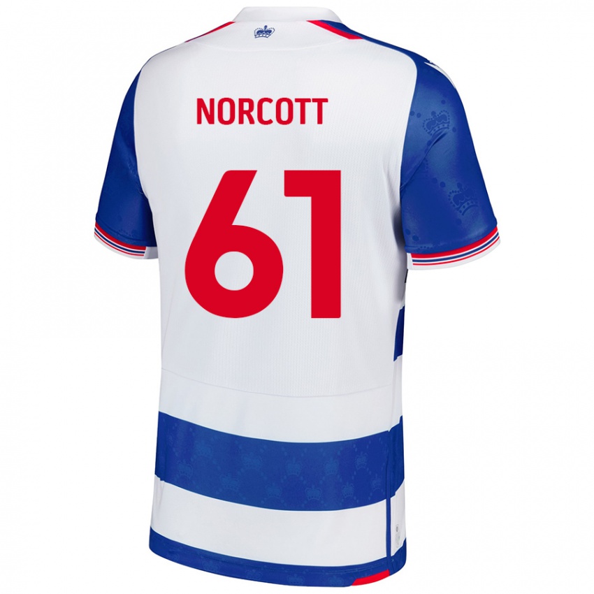 Niño Camiseta Tom Norcott #61 Azul Blanco 1ª Equipación 2024/25 La Camisa Perú