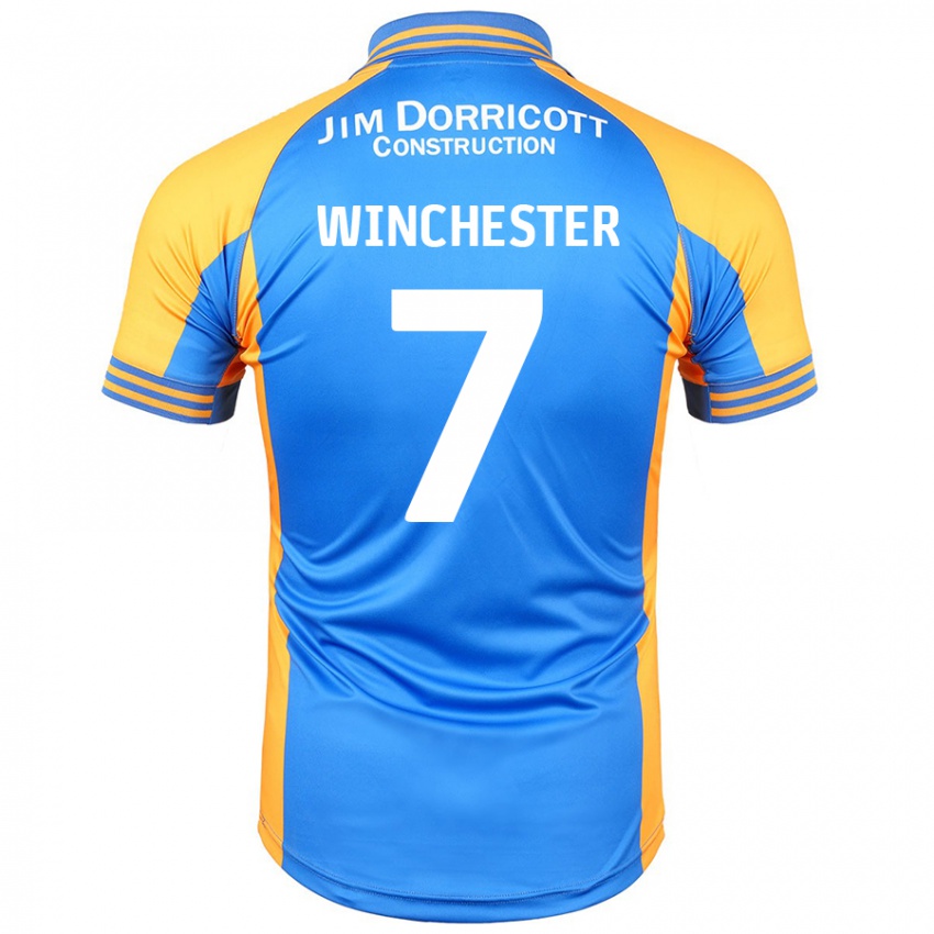 Niño Camiseta Carl Winchester #7 Azul Ámbar 1ª Equipación 2024/25 La Camisa Perú