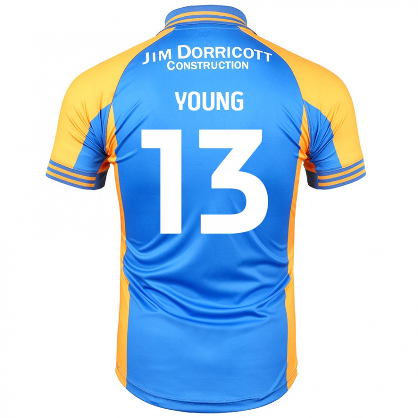 Niño Camiseta Joe Young #13 Azul Ámbar 1ª Equipación 2024/25 La Camisa Perú