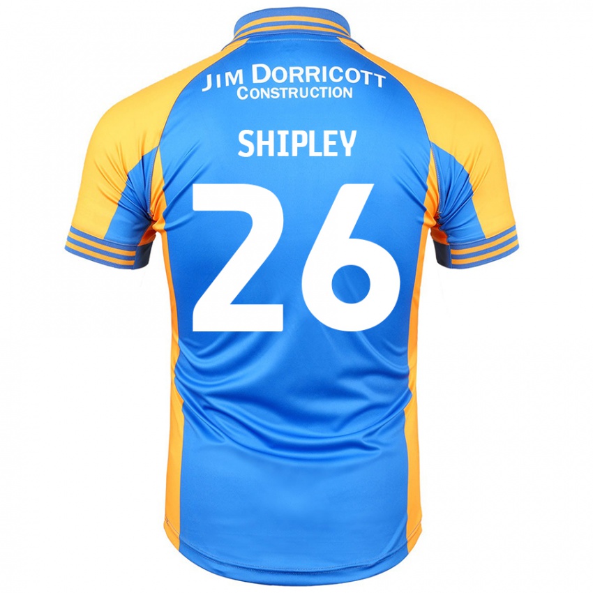 Niño Camiseta Jordan Shipley #26 Azul Ámbar 1ª Equipación 2024/25 La Camisa Perú