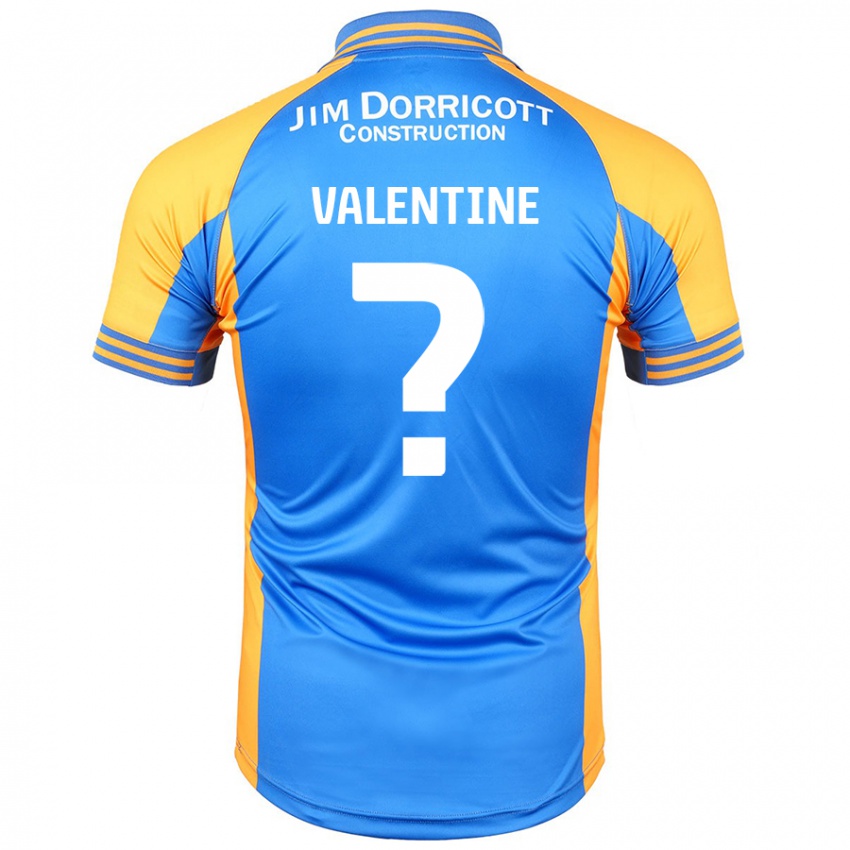 Niño Camiseta Jayden Valentine #0 Azul Ámbar 1ª Equipación 2024/25 La Camisa Perú