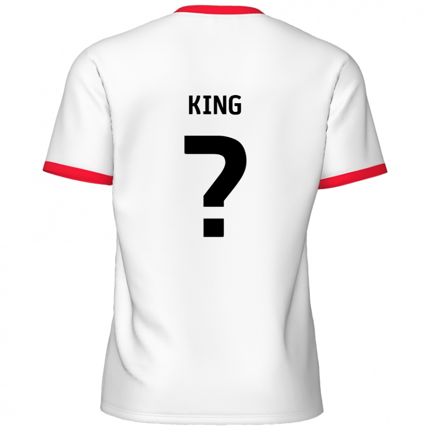 Niño Camiseta Eli King #0 Blanco Rojo 1ª Equipación 2024/25 La Camisa Perú