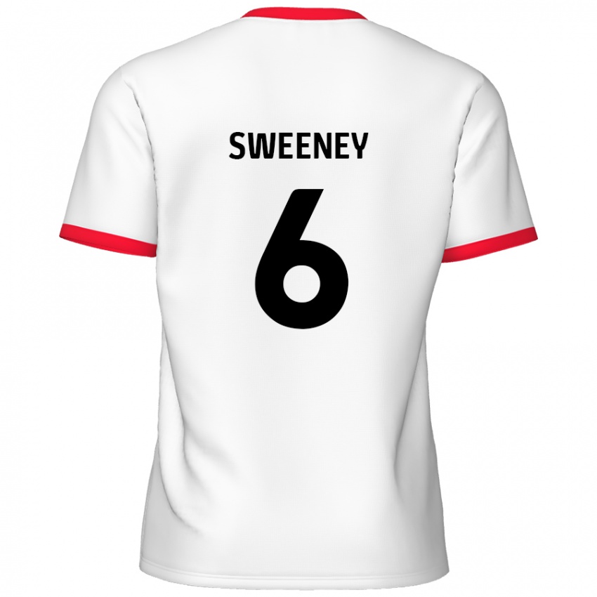 Niño Camiseta Dan Sweeney #6 Blanco Rojo 1ª Equipación 2024/25 La Camisa Perú