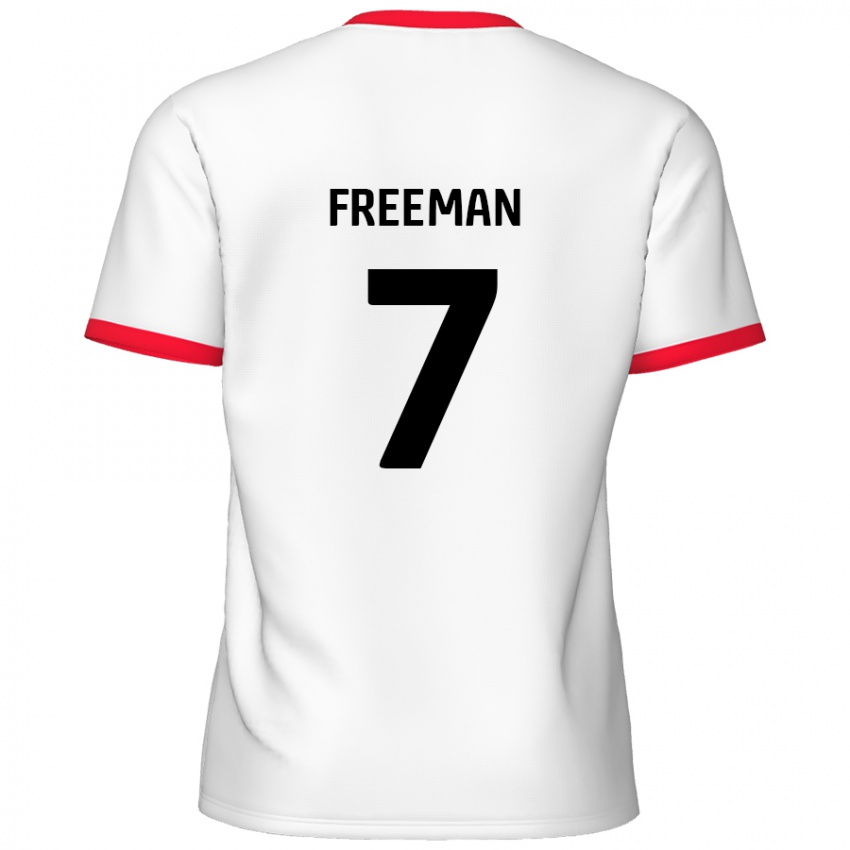 Niño Camiseta Nick Freeman #7 Blanco Rojo 1ª Equipación 2024/25 La Camisa Perú