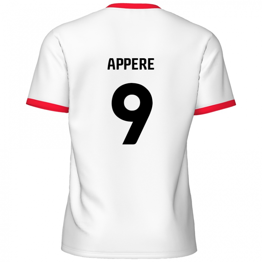 Niño Camiseta Louis Appéré #9 Blanco Rojo 1ª Equipación 2024/25 La Camisa Perú