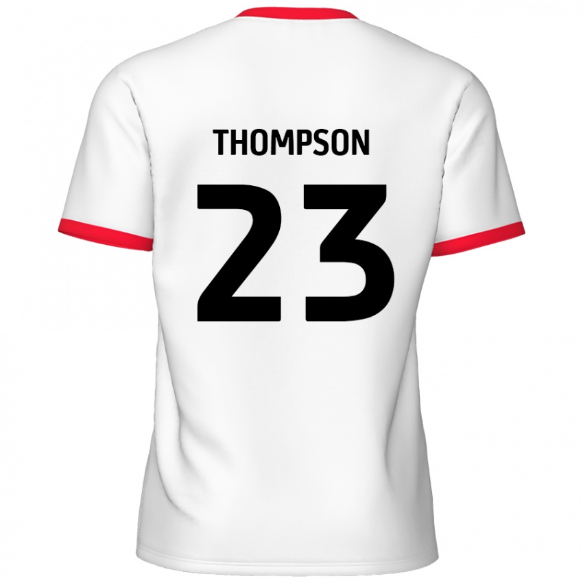 Niño Camiseta Louis Thompson #23 Blanco Rojo 1ª Equipación 2024/25 La Camisa Perú