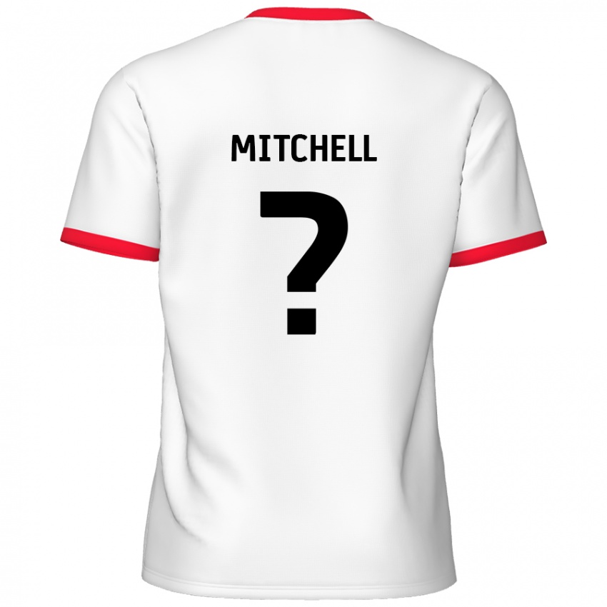 Niño Camiseta Rylee Mitchell #0 Blanco Rojo 1ª Equipación 2024/25 La Camisa Perú