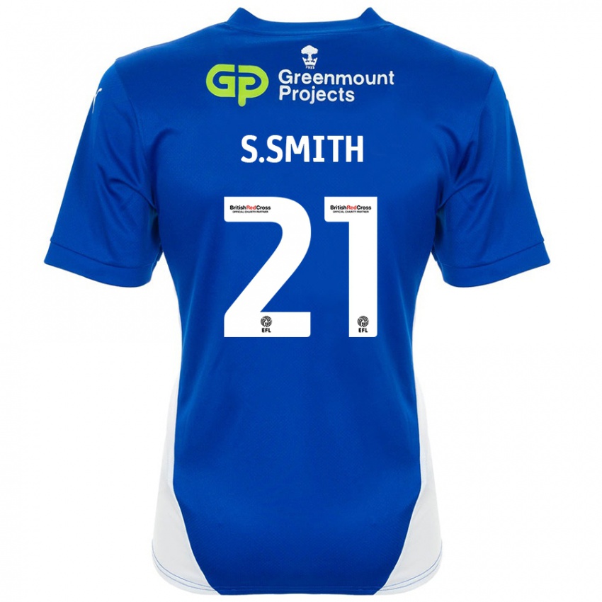 Niño Camiseta Scott Smith #21 Azul Blanco 1ª Equipación 2024/25 La Camisa Perú