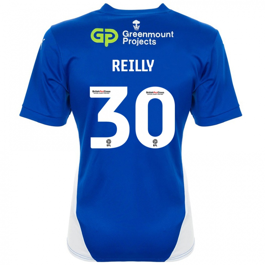 Niño Camiseta Jack Reilly #30 Azul Blanco 1ª Equipación 2024/25 La Camisa Perú