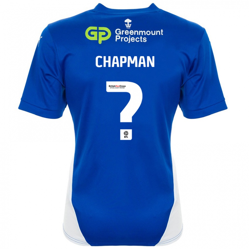 Niño Camiseta Llyton Chapman #0 Azul Blanco 1ª Equipación 2024/25 La Camisa Perú