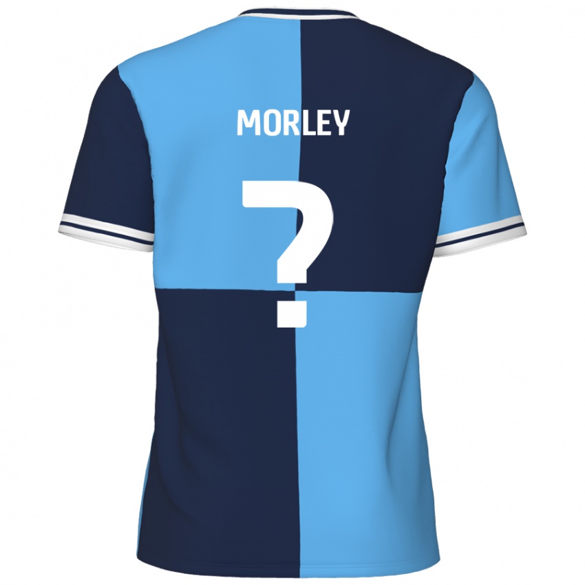 Niño Camiseta Aaron Morley #0 Azul Cielo Azul Oscuro 1ª Equipación 2024/25 La Camisa Perú